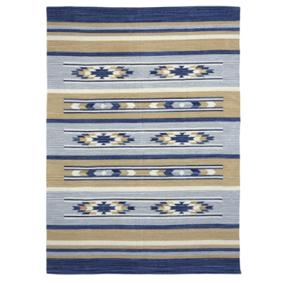 Alfombra ASTANA KILIM azul 140 x 200 