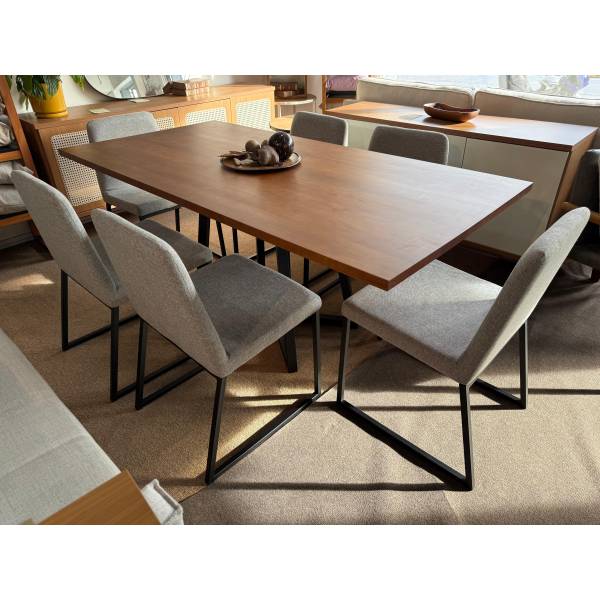 Juego De Comedor Mesa + 6 Sillas Londres Madera Maciza