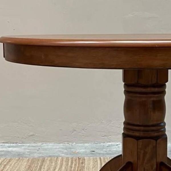 Mesa De Living Comedor Circular Sue Madera Maciza Natural - Imagen 2