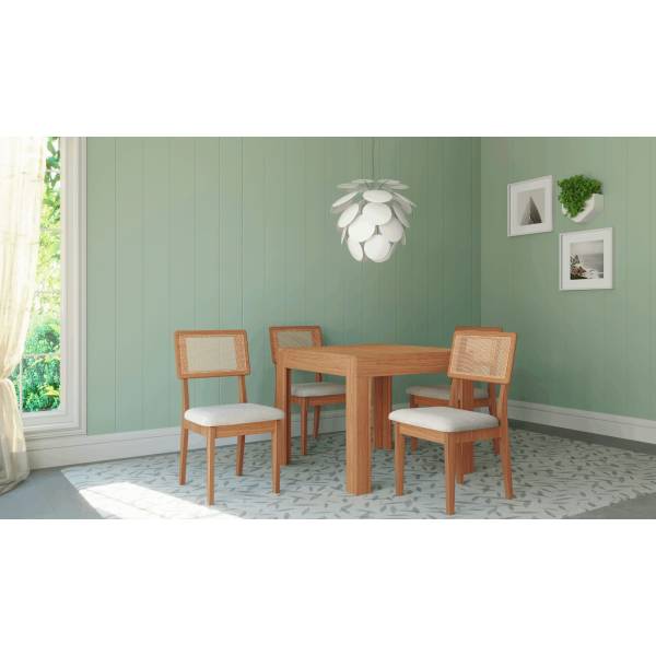 Mesa De Comedor Extensible Mdf Tamburatto - Imagen 3