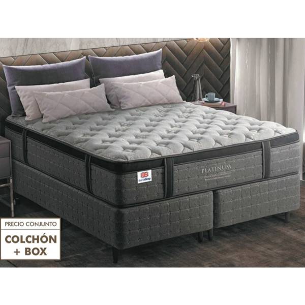 Conjunto Sommier Platinum 160 X 200 (queen) - Imagen 2