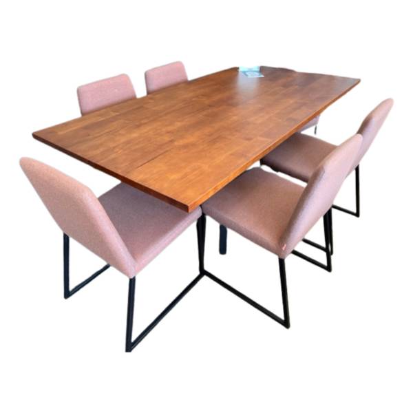 Juego De Comedor Mesa + 6 Sillas Londres Madera Maciza - Imagen 2