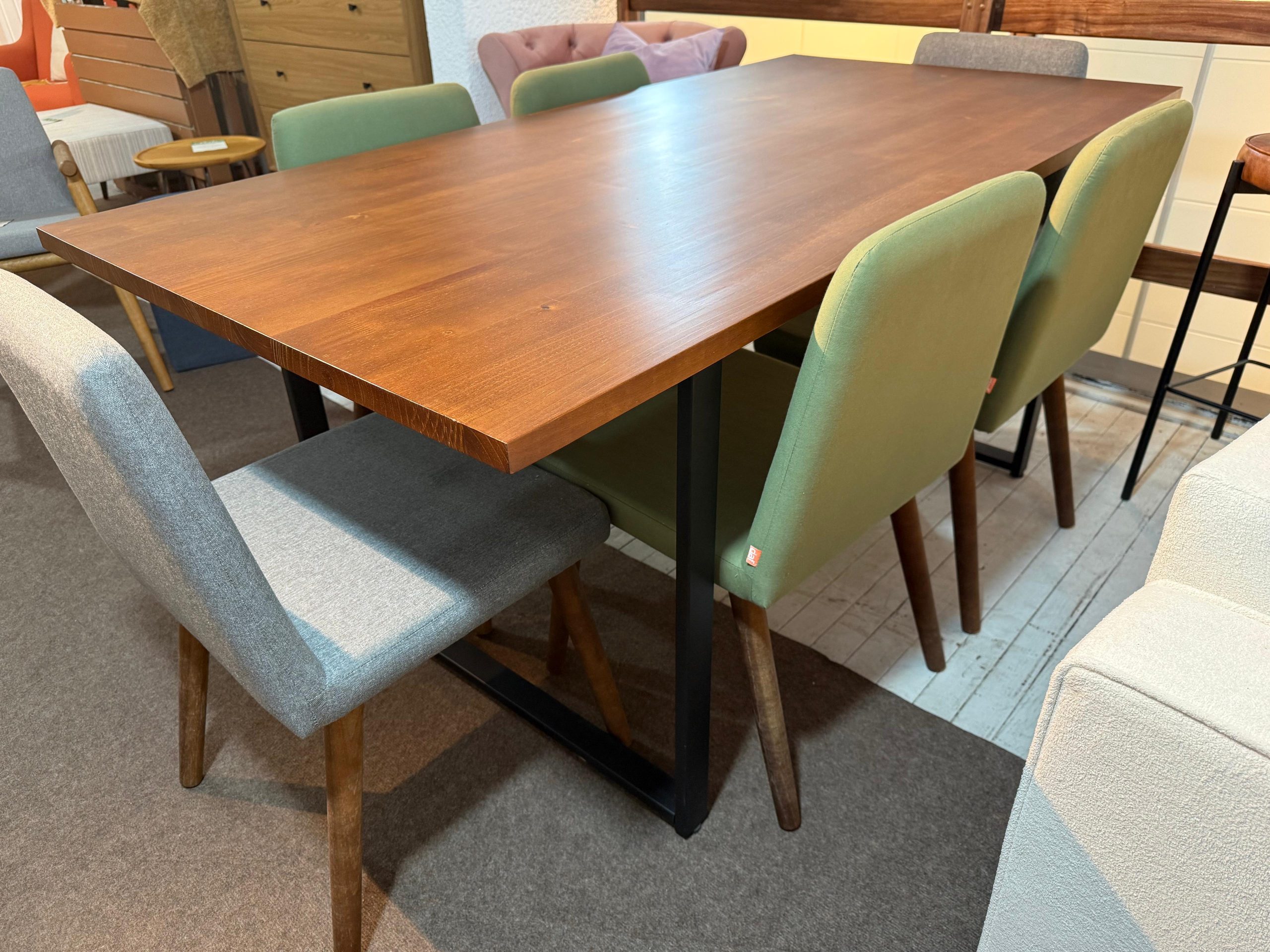 Juego De Comedor Escocia Madera Maciza De Pino Brasil.