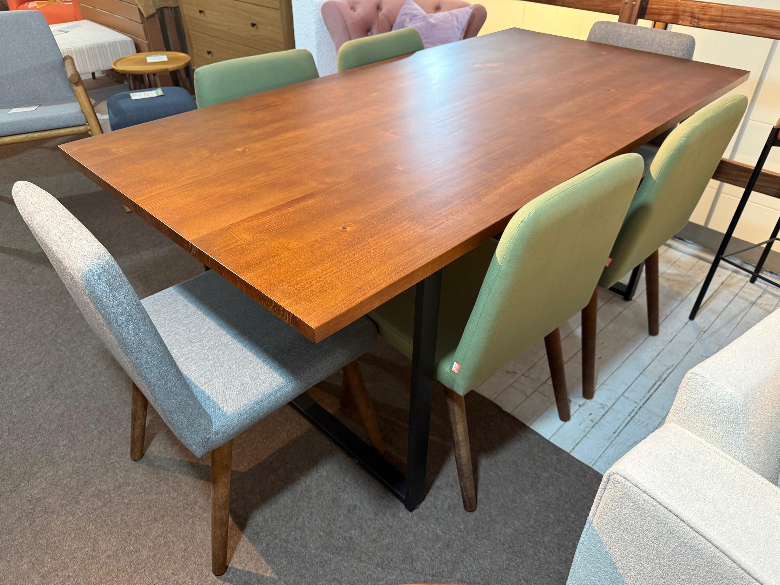 Juego De Comedor Escocia Madera Maciza De Pino Brasil. - Imagen 2