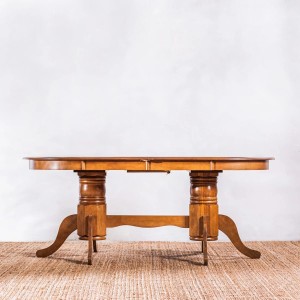 Mesa De Comedor Oval Extensible Brighton De Madera Maciza