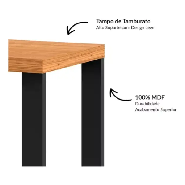 Mesa De Trabajo Estilo Industrial Noruega - Imagen 3