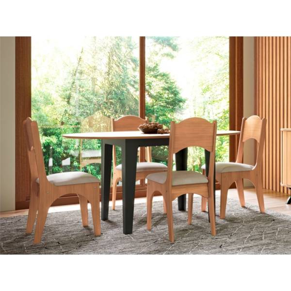 COMEDOR EXTENSIBLE ATLANTA CON 6 SILLAS