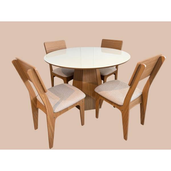 Juego De Comedor Suecia Con 6 Sillas Tapizadas - Imagen 4