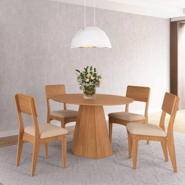Juego De Comedor Suecia Con 6 Sillas Tapizadas - Imagen 3