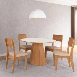 Juego De Comedor Suecia Con 6 Sillas Tapizadas