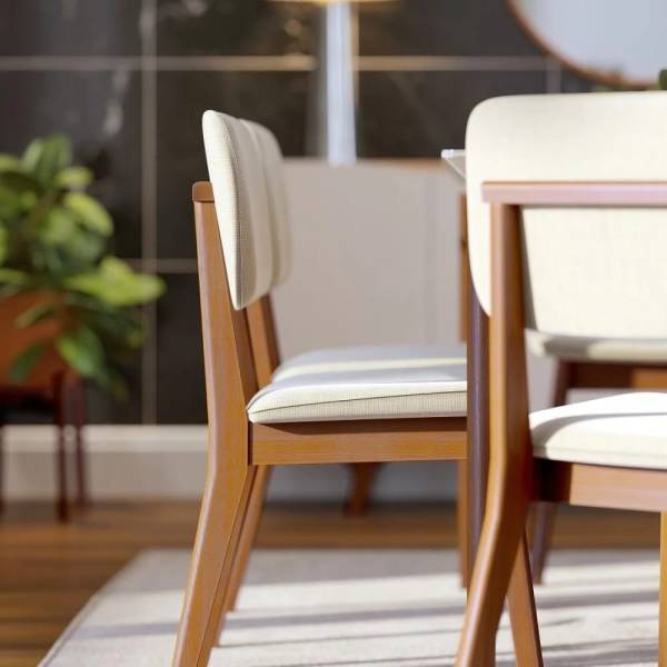 Silla New York classic Bouclé crudo - Imagen 4