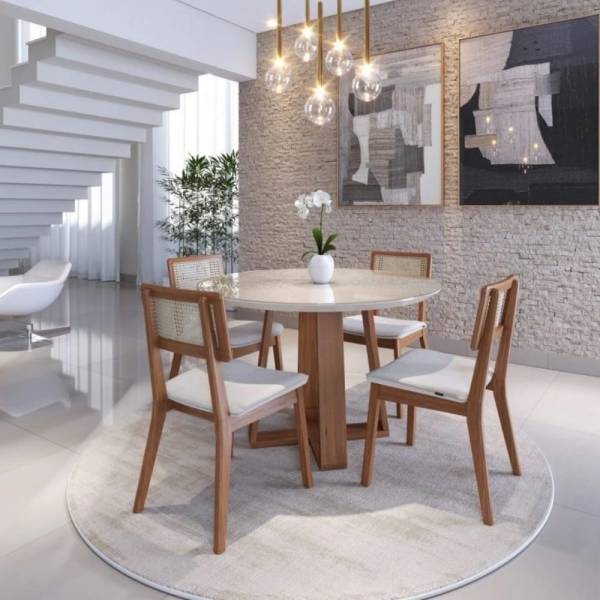 Silla New York fibras naturales lino gris o crudo - Imagen 5
