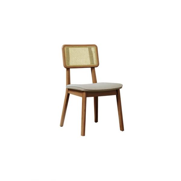 Silla New York fibras naturales lino gris o crudo - Imagen 2