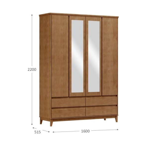 Placard PRYA 4 puertas + 4 cajones - Imagen 3