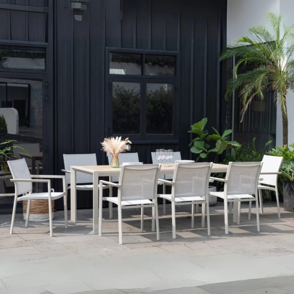 Comedor Saint Tropez rectangular + 8 sillas
