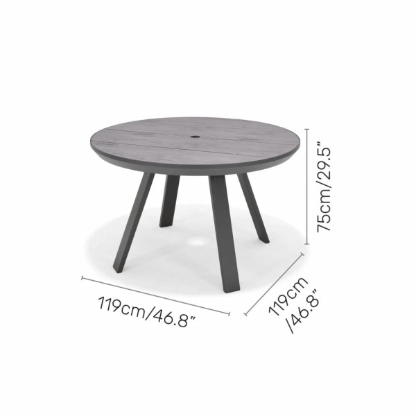 Mesa de comedor Saint Tropez 119 cm diámetro - Imagen 11