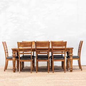 Comedor extensible LUCIO con 8 sillas