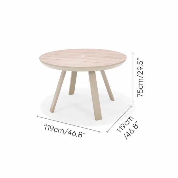 Mesa de comedor Saint Tropez 119 cm diámetro - Imagen 6