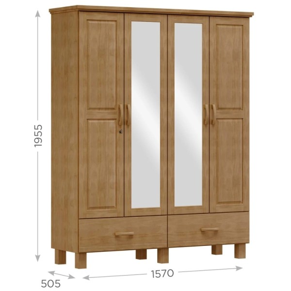 Placard BRONCE 4 Puertas 2 cajones - Imagen 3