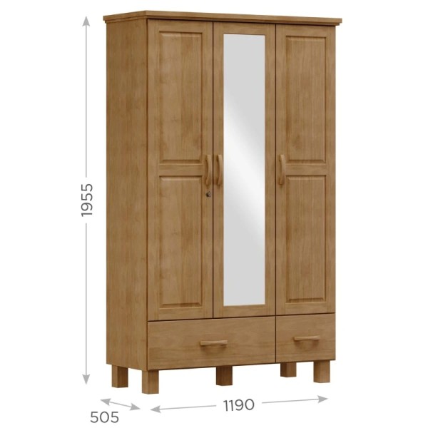 Placard BRONCE 3 Puertas 2 cajones - Imagen 3