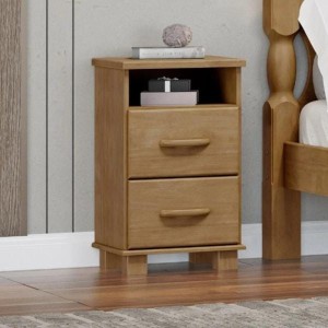 Mesas de luz en madera modelo Plata (natural)