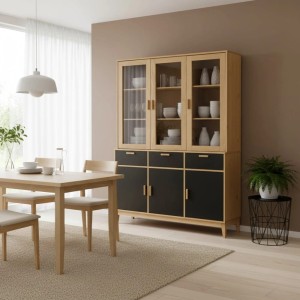 Cristalero en madera maciza GRECIA