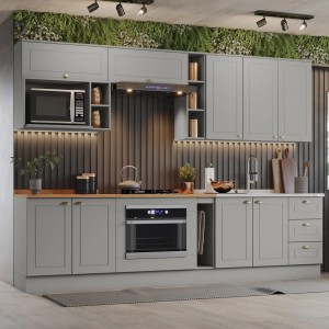 9 módulos Cocina línea americana