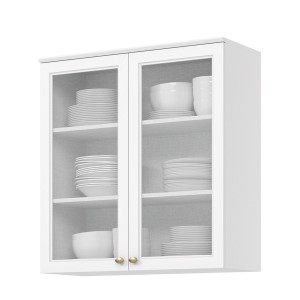 Aéreo 2 puertas de vidrio cocina línea americana