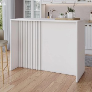 Barra desayunadora cocina línea americana
