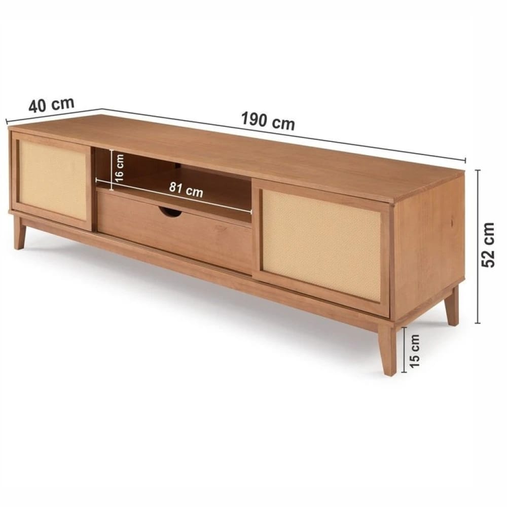 Rack para TV 2 puertas 1 Cajón 1.9 - Uruguay oak. - Imagen 5